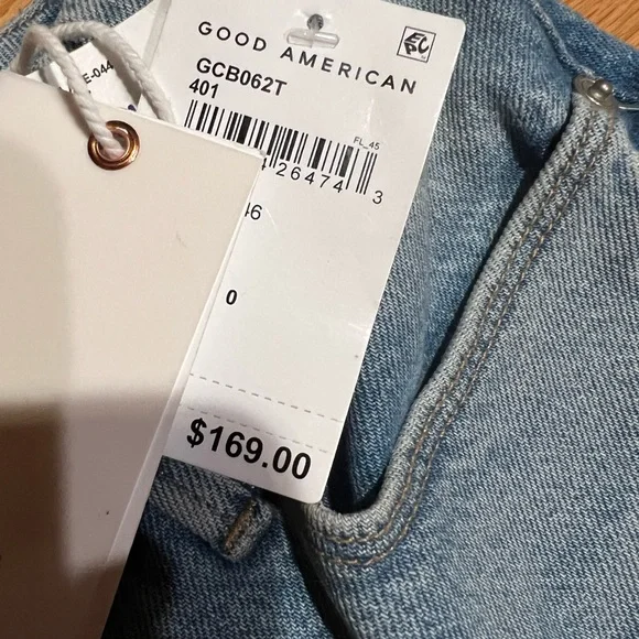 Good american straight leg size 0/25 new never worn denim - Picture 4 of 5